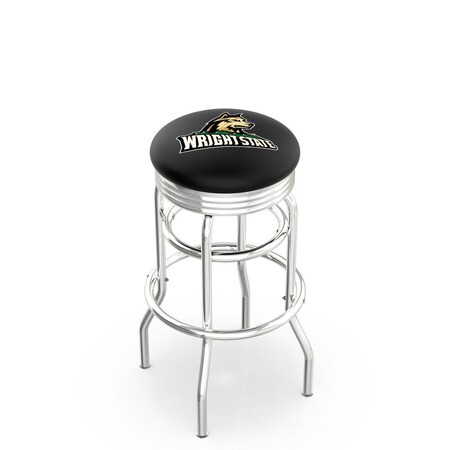 25 Chrome 2-Ring Wright State Swivel Bar Stool,Accent Ring